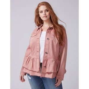 NWT Lane Bryant Denim Peplum Jacket 22